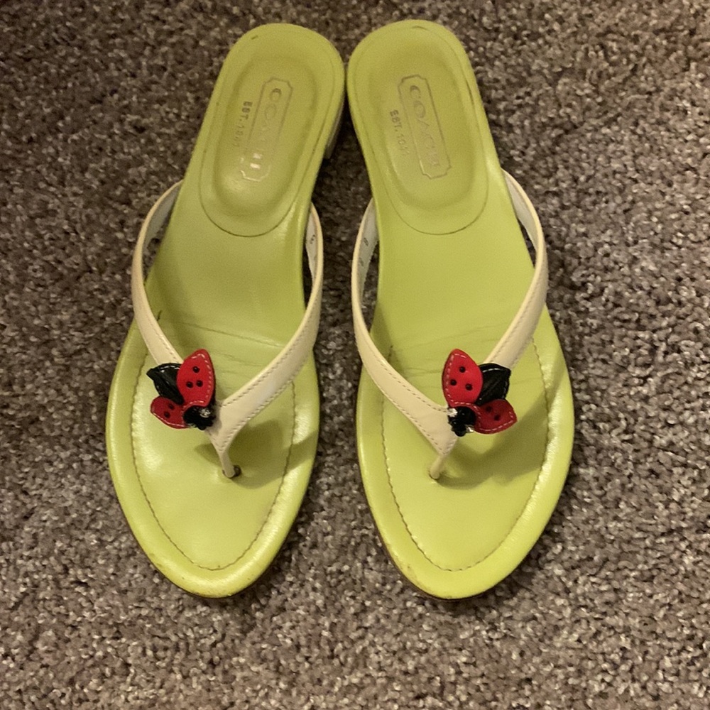 Coach Women’s Sandals Marla Parent Ladybugs